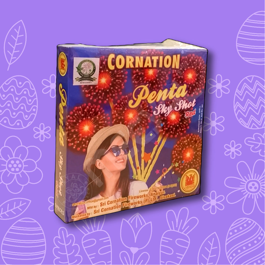 Penta 5pcs small sky shot Coronation Fireworks – Meeyal Crackers | Buy Chennai Crackers Online